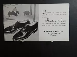 1940er Tintenlöscher Werbung - Florsheim Schuhe Marcus & Kluger Pittston Kalifornien - Bild 1 von 1