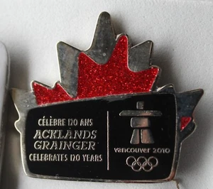 Pin insignia olímpica de Vancouver Acklands Grainger auténtico 2010 - Imagen 1 de 1