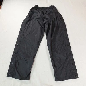 Vintage Nike Windbreaker Pants Youth XL Black Rip Off Button Snap Warmup 25x30 - Picture 1 of 20