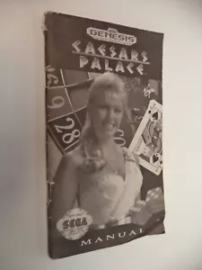Caesars Palace Sega Genesis Instruction Manual Booklet - Picture 1 of 1