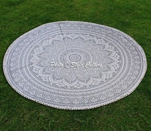 Indian Star Round Mandala Hippie Beach Throw Bohemian Tapestry Yoga Mat 72" - Picture 1 of 3