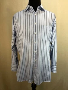 The Custom Suit Shop Vintage Mens Striped Textured Button-up Shirt - Picture 1 of 12