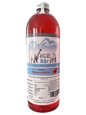 (6,95 Eur / L) Ice Bear Slush Syrup Concentrate Watermelon 33.8oz Bottle • 34.43$