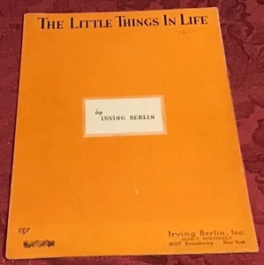Vintage Sheet Music The Little Things in Life Irving Berlin 1930 - Picture 1 of 2