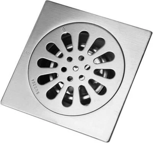 Scarico a pavimento quadrato in acciaio inox, inserto per piastrelle da bagno - Picture 1 of 5