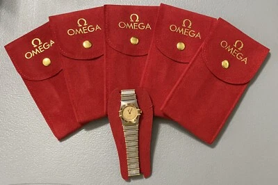 欧米茄红色口袋/旅行口袋/服务袋带插入快速发货美国 — 第 1/4 张图片