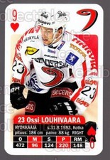 2013-14 Finnish SM LIIGA Playing Card #9 Ossi Louhivaara