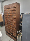 Antique Apothecary Nuts &amp; Bolt Hardware Cabinet Classic Vintage Tool WoodWorking