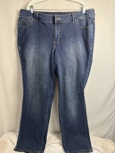 Lane Bryant Women's Simply Straight  Medium Wash Straight Jean, Plus 20 Average - Picture 1 of 8