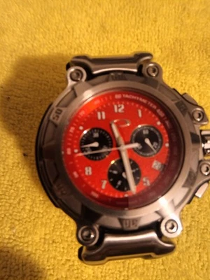 Oakley Crankcase Chronograph Watch Red Dial, Black Band, Excellent Condition - Image 1 of 4