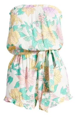 Mameluco BILLABONG Flower Days Talla S Blanco Multicolor Floral Fuera del Hombro Viscosa Foto 1 de 4