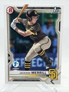 2021 Bowman Draft 1st Edition Base #BD-119 JACKSON MERRILL Padres 1st RC - Picture 1 of 2