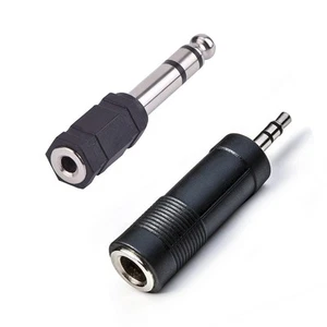 3,5 mm Buchse auf 6,35 mm Stecker Stereo-Kopfhörer Audio Adapter Mikrofon Steck - Picture 1 of 21
