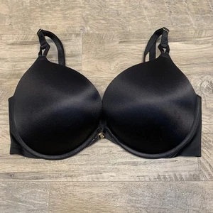 Victoria's Secret Satin Bombshell Plunge BH Push Up schwarz Gr. 36 DD - Bild 1 von 12