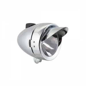 SUNLITE Low Rider LED Bullet Chrome w/ visor Bike Headlight - Picture 1 of 1