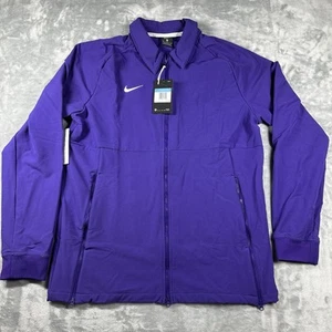 Chaqueta Nike Para Hombre Mediana Cremallera Completa Forrada de Vellón Fútbol Lateral Púrpura CI4472 - Imagen 1 de 12