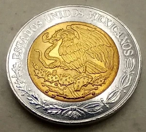 Un Peso 2017 Mexico Bimetallic Coin $1 Anillo Del Resplandor Rim Error - Picture 1 of 2