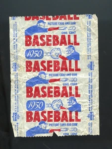 1950 Bowman Baseball Wax Pack Wrapper 1 Cent /3 - Picture 1 of 1
