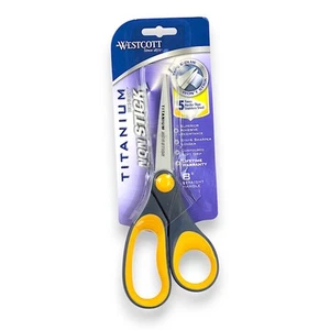 Westcott 8" Straight Titanium Bonded Non-Stick Scissor Adjustable Glide (14849) - Picture 1 of 2
