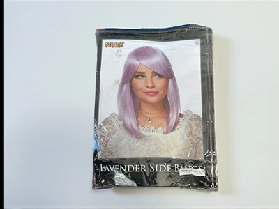 Spirit Of Halloween Adulto Lavanda Lateral Golpes Halloween Disfraz Peluca NUEVO Foto 1 de 3