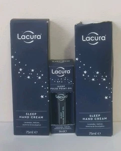 Bn Set Of Lacura Sleep Hand Cream 75ml X 2 & Sleep Pulse Point Oil 9ml - Picture 1 of 6