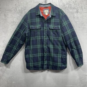 LL Bean Primaloft Hemd leicht tailliert gesteppt gefüttert kariert Herren Large Flanell - Bild 1 von 14