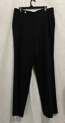 Pantalón de vestir Lauren Ralph Lauren para mujer talla 12 100 % lana negro pantalones carrera Foto 1 de 4