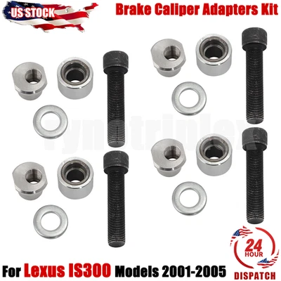 Left Right Brake Caliper Adapters Kit For Lexus IS300 2001 2002 2003 2004 2005 - Image 1 of 4