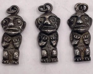 3 COLGANTES VINTAGE PLATA ESTERLINA .900 BUENA SUERTE “BILLIKEN” 13,7G - Imagen 1 de 5