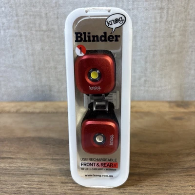 NOS KNOG Ciego Mini Bicicleta Luz Brillante 20/11 Lúmenes LED Bicicleta Cabeza y Cola USB ROJO Foto 1 de 4