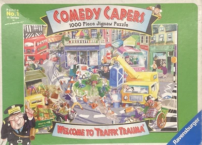 Ravensburger 1000 pc Comedy Capers: Traffic Trauma 2002 jigsaw puzzle Vintage - Image 1 of 2
