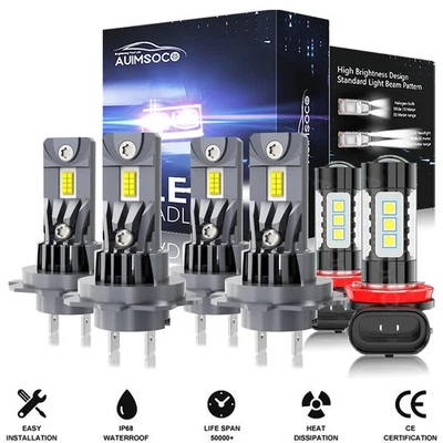 Para BMW X3 2004 2005-2014-6x 6000K Faro LED Alto/Bajo + Kit Bombillas Antiniebla Foto 1 de 4