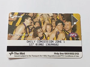AFL VFL HAWTHORN FOOTBALL CLUB THE MET METCARD TICKET DAILY ZONE 1 - Picture 1 of 3