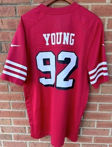 CHASE YOUNG #92 SAN FRANCISCO 49ers NIKE HOME RED VINTAGE JERSEY L LARGE NWOT - Picture 1 of 7
