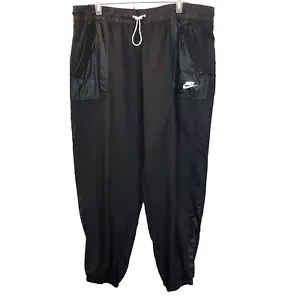 Nike Jogger Pants Womens XXLarge Woven Cargo Rebel Athleisure Sportswear Black - Picture 1 of 7