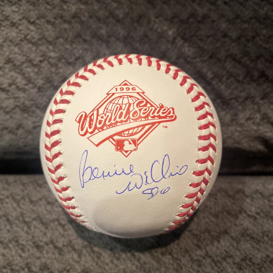 Bernie Williams Autographed Rawlings 1996 World Series Baseball Auto JSA - Image 1 of 1