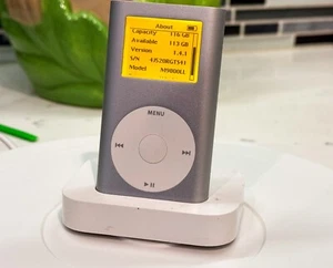 Fully Modded Silver iPod Mini 2nd Gen - Orange Backlight, Taptic, 256GB, A+ - Picture 1 of 16