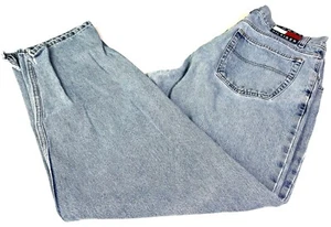 Jeans Tommy Hilfiger Vintage Para Hombre 38x32 Denim Bandera Grande Ligero Lavado Libertad - Imagen 1 de 13