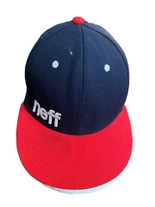Neff Snapback-Mütze marineblau rote Krempe verstellbar Kappe Einheitsgröße Streetwear Skate-Stil - Bild 1 von 10