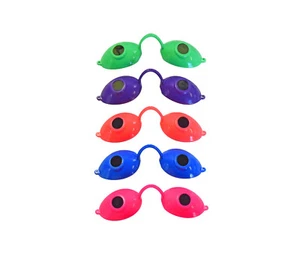 Super Sunnies Neon Tanning Bed Goggles Eye Protection UV Glasses - Picture 1 of 10