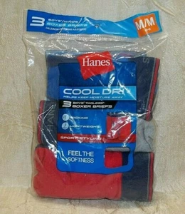 Hanes Cool Dri Boys Boxer Briefs Size M 10-12 NEW Underwear 3 Pair Pack - Picture 1 of 6