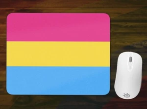New PANSEXUAL PRIDE FLAG Mousepad, 9x7" Omnisexual Genderqueer LGBTQ Equality - Picture 1 of 1