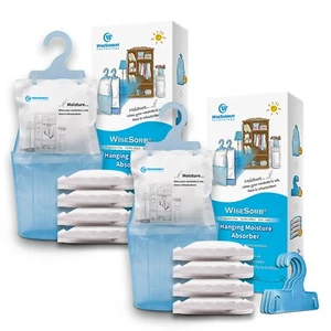 Moisture Absorber Hanging Bags Hanging Closet Dehumidifier Bags-Pack of 8 Pack - Picture 1 of 12