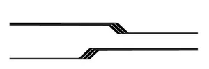  #2 SIDE STRIPE  DECAL VINYL GRAPHIC  VAN VEHICLE  CROSS OVER  TRUCK SUV AUTO - Bild 1 von 2