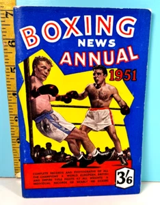 1951 Boxing News Annual & Record Book Made England Sugar Ray Robinson RARE!!💥 - Picture 1 of 11