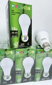 6x 18W=180 Watts LED High Power Daylight B22 Bayonet Light Bulb 90%Energy Saving - Picture 1 of 20