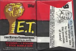 E.T Extra Terrestrial - Wax Pack of Cards (10 Cards + 1 Sticker) 1982 Topps NEW - Picture 1 of 1