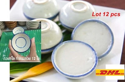 12 x Keramik Khanom Thuai Talai Dessertschale Thai Kokosmilch Pudding Kuchen Mult - Bild 1 von 4
