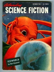 Rare October 1951 ASTOUNDING SCIENCE FICTION Magazine! Iceworld by Hal Clement! - Foto 1 di 3