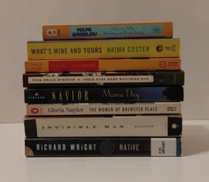 Lot of 8 Black Literature ANGELOU Naylor WRIGHT Achebe COSTER Ellison HURSTON - Picture 1 of 6